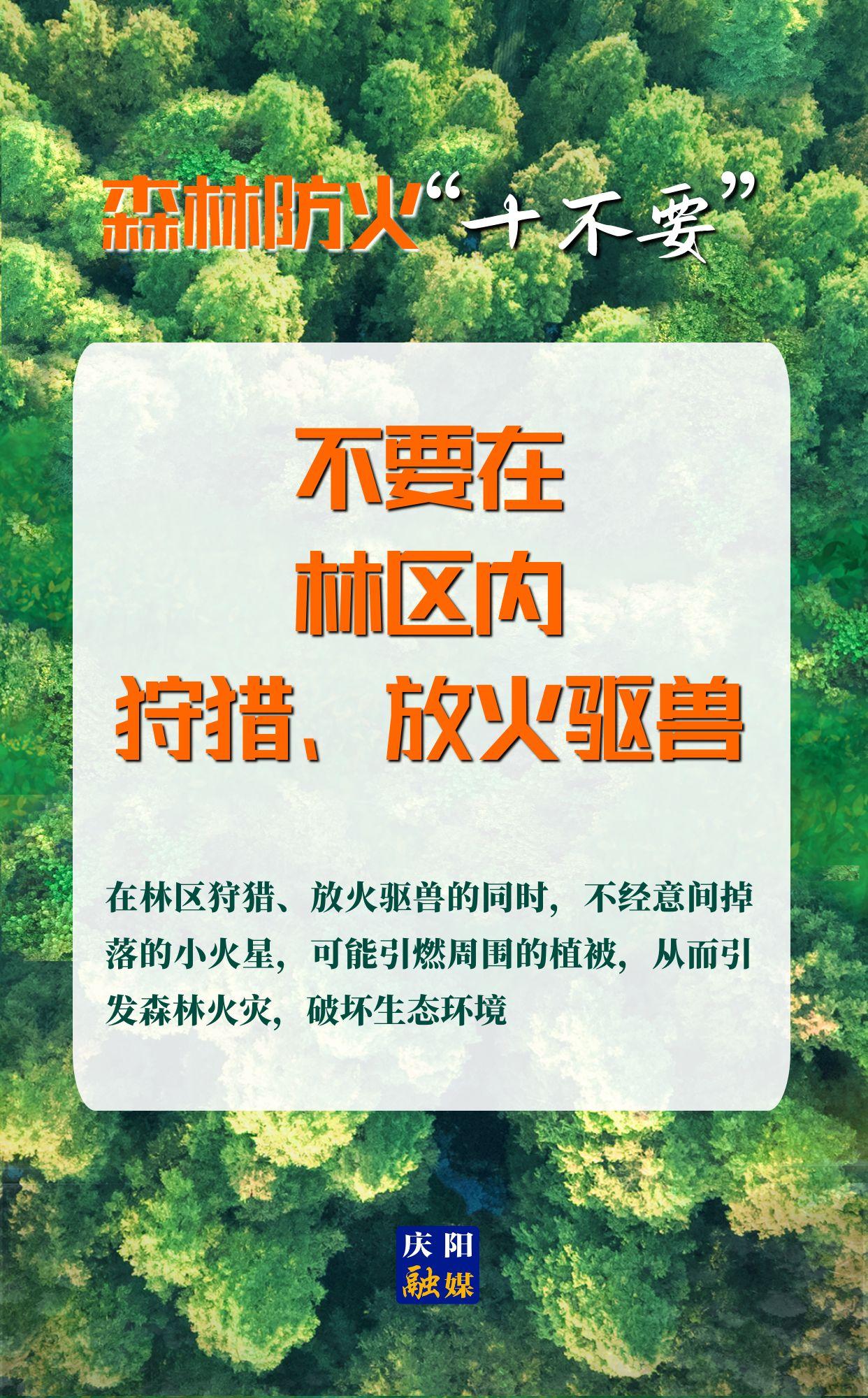 【微海報】森林防火“十不要”⑨丨不要在林區(qū)內(nèi)狩獵、放火驅獸