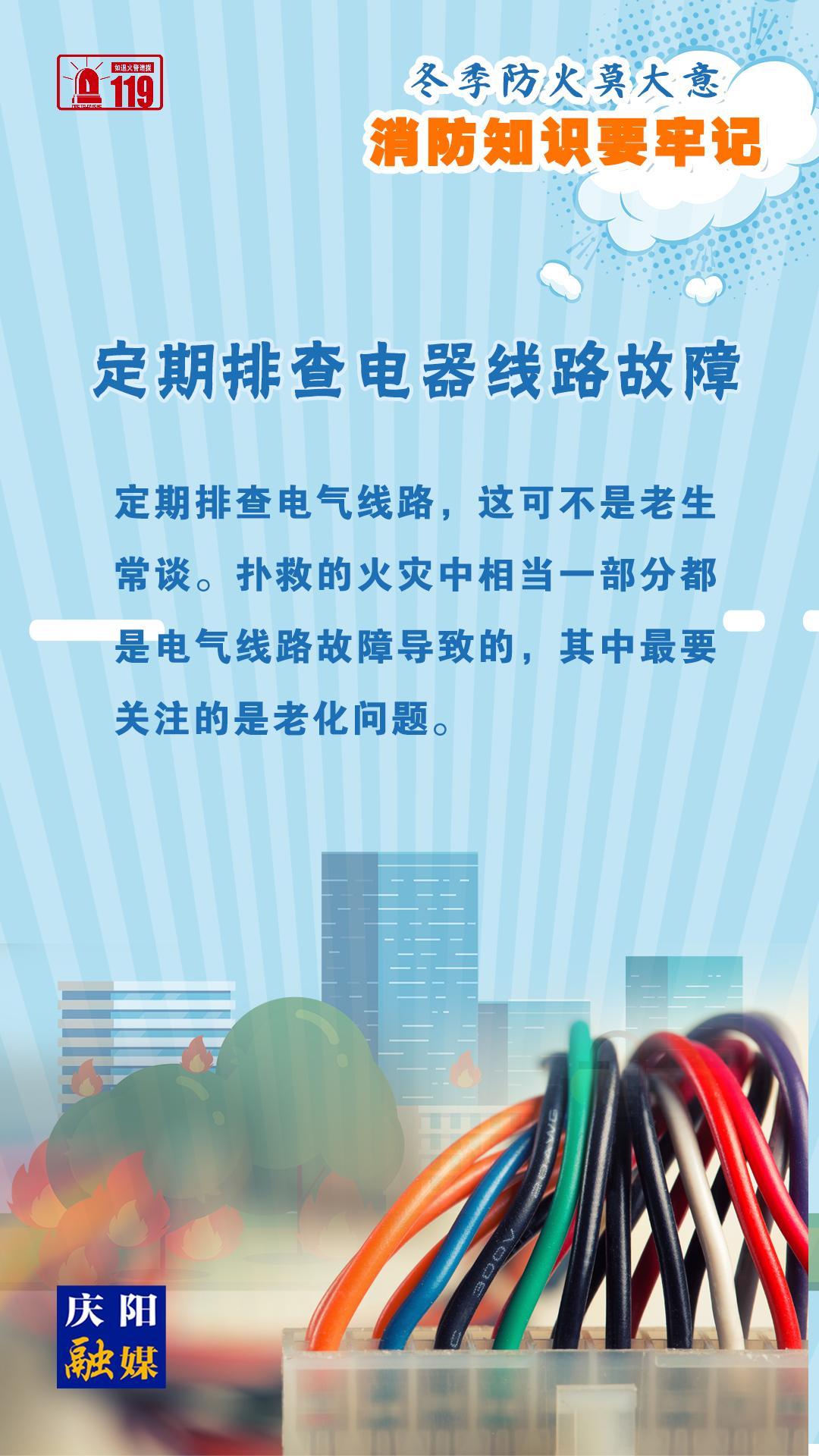 【微海報(bào)】冬季防火莫大意，定期排查電器線路故障有必要！