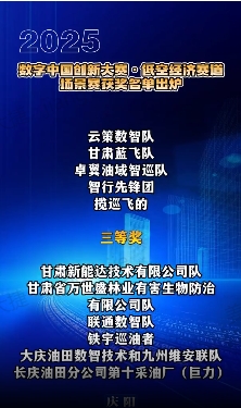 【V視】2025數(shù)字中國創(chuàng)新大賽·低空經(jīng)濟(jì)賽道場(chǎng)景賽獲獎(jiǎng)名單出爐